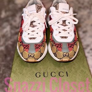 🧡Gucci🧡 Women’s Rython GG Multicolor White Sneaker